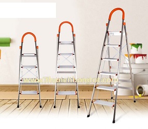 Thang nhôm tay vịn Inox 6 bậc Nikita NKT-IN06  -1m4